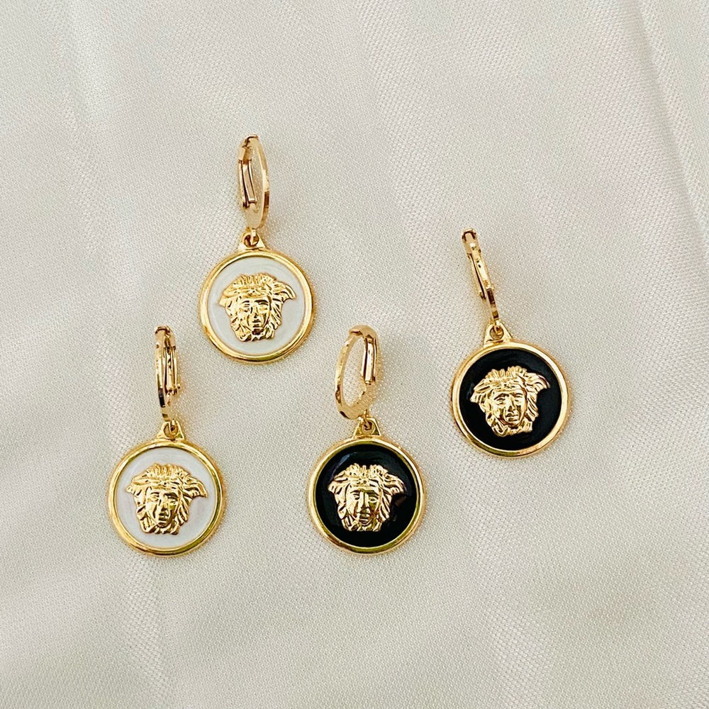 Medusa Enamel Earrings